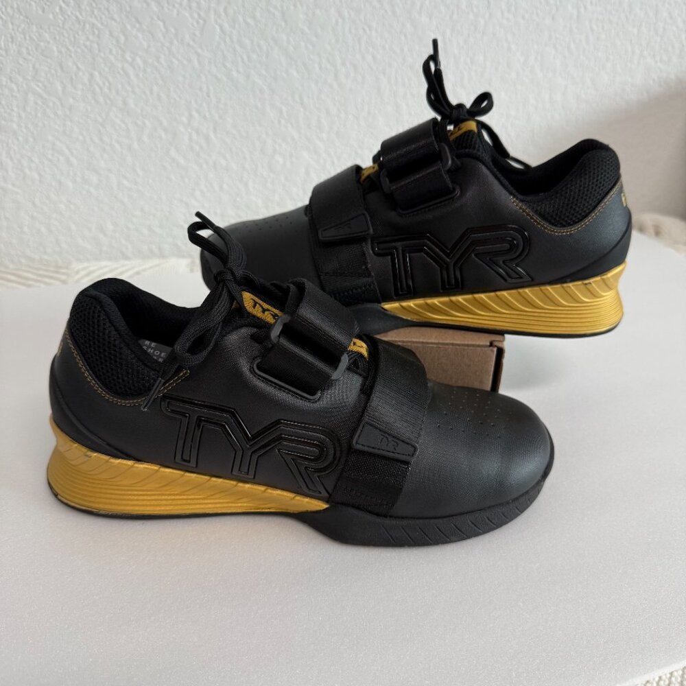 TYR Squat University L-1 Limited Edition Black/gold Lifting Shoes 7M/8.5W